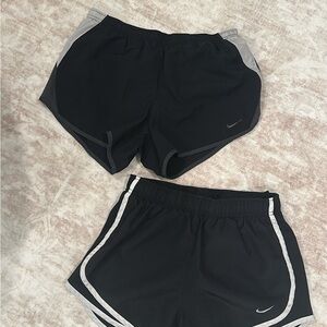 Nike Black and Gray Women's Athletic Shorts Duo